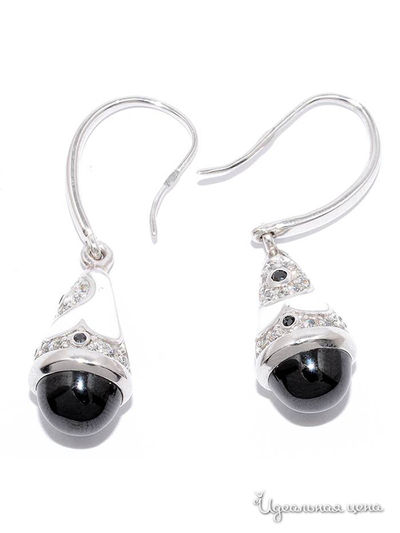 Серьги SILVER-WINGS, цвет белый, черный