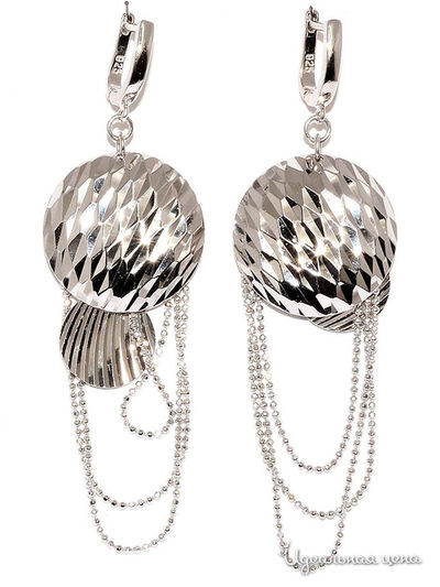 Серьги SILVER-WINGS, цвет белый