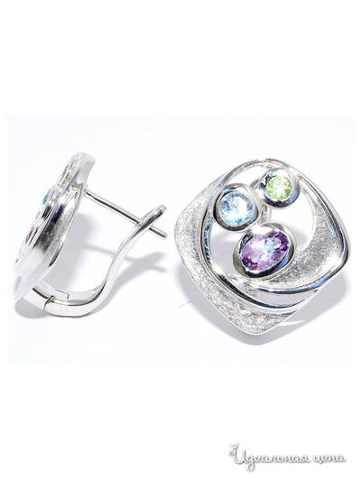 Серьги SILVER-WINGS, цвет мультиколор