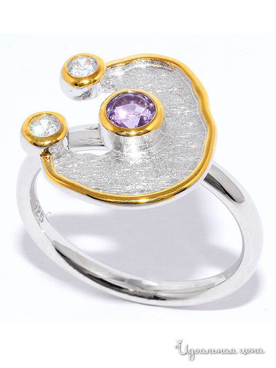 Кольцо SILVER-WINGS, цвет сиреневый