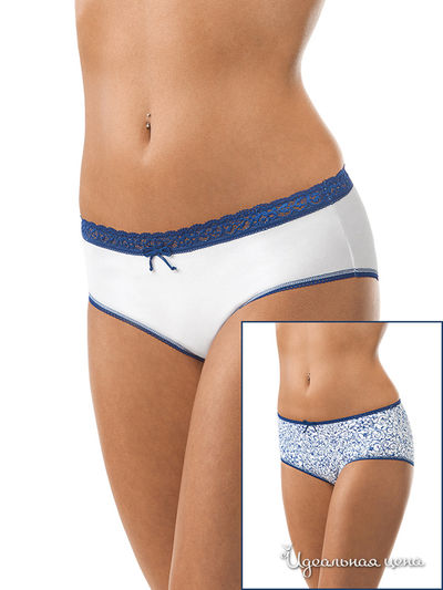 Трусы, 2 шт Charmante, цвет белый, синий