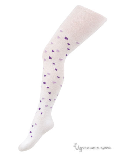 Колготки Arina, цвет белый, лиловый