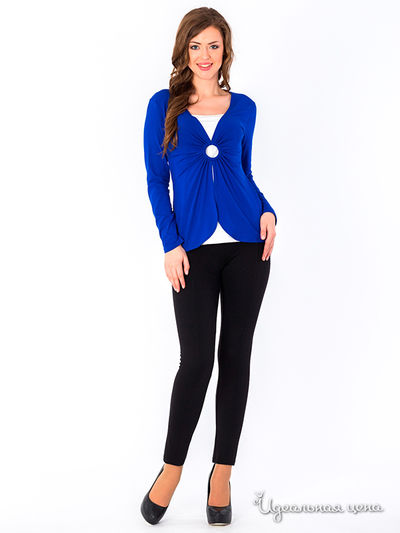 Блуза S & A Style, цвет синий, молочный
