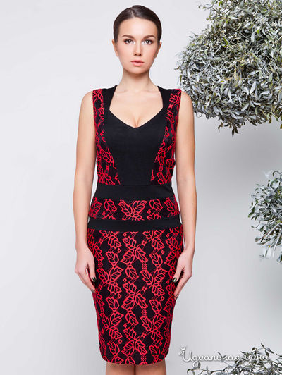 Платье GrandUA, цвет красный, черный
