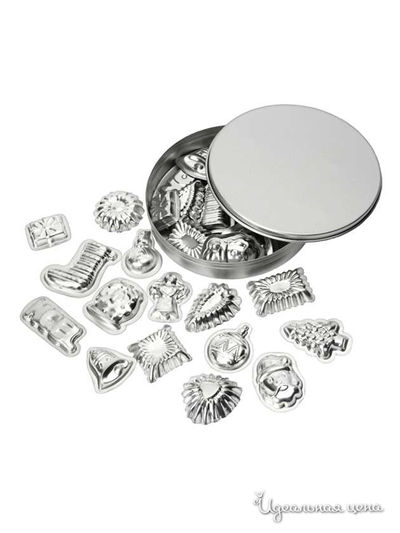 Рождественские формы для шоколада Dexam, цвет серебряный