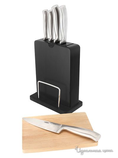 Набор ножей, 5 шт Horwood, цвет черный, серебряный