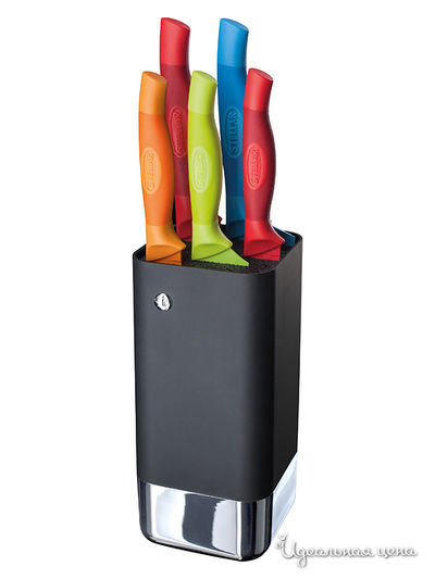 Набор ножей, 5 шт Horwood, цвет черный, серебряный