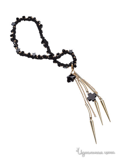 Стрейч-резинка Evita Peroni, цвет черный, золотой