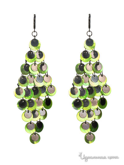 Серьги Evita Peroni, цвет салатовый