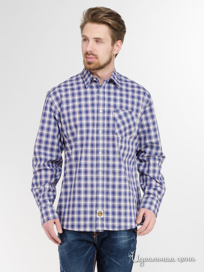 Рубашка Spun, цвет синий, бежевый