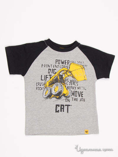 Футболка CAT, цвет серый, черный