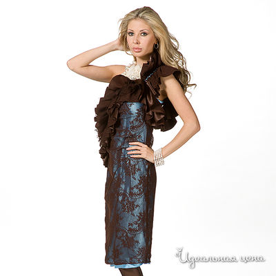 Платье Lussotico, цвет цвет голубой / коричневый