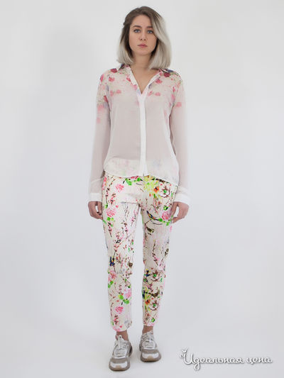 Блуза Yulie, цвет молочный, розовый