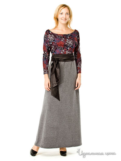 Платье Marrushka, цвет бордовый, серый