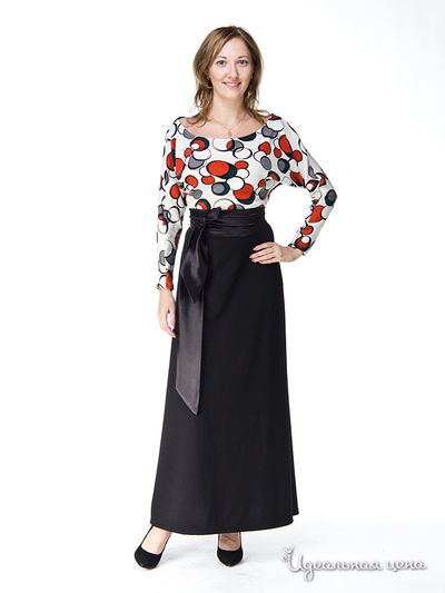 Платье Marrushka, цвет красный, молочный, черный