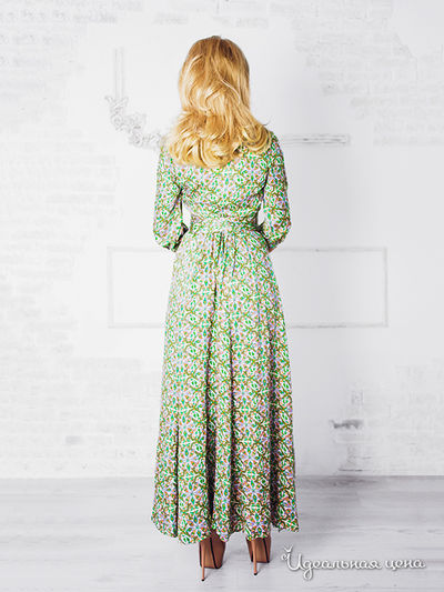 Платье Marrushka, цвет оливковый, мультиколор