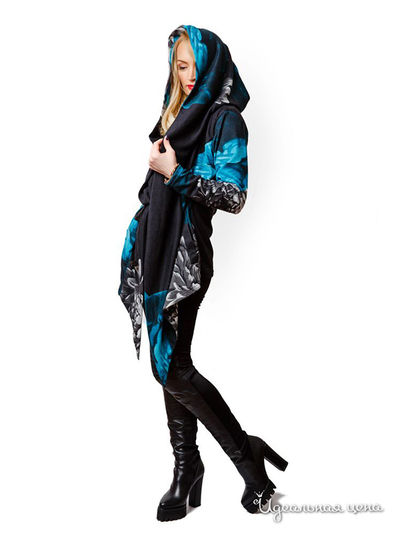 Кардиган Marrushka, цвет черный, бирюзовый