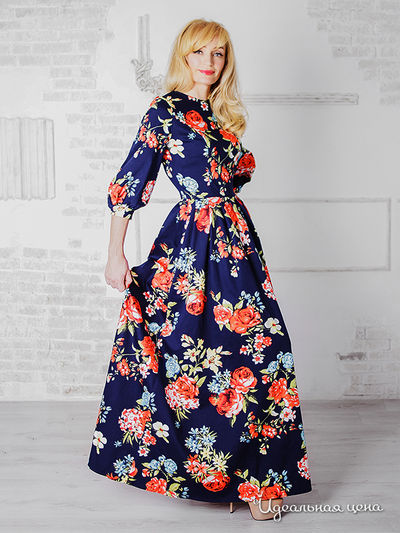 Платье Marrushka, цвет синий, красный