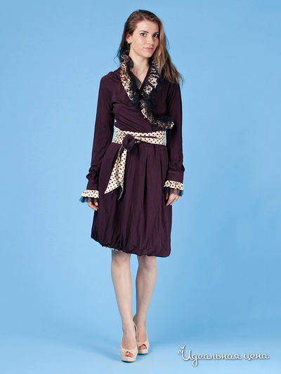 Платье Marrushka, цвет бордовый, бежевый