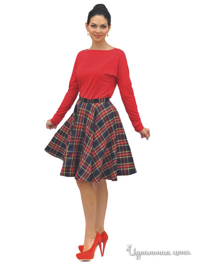 Юбка Ladystyle, цвет синий, красный