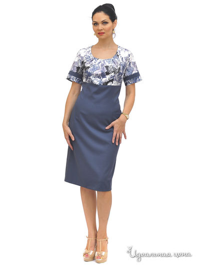 Платье Ladystyle, цвет серый, синий
