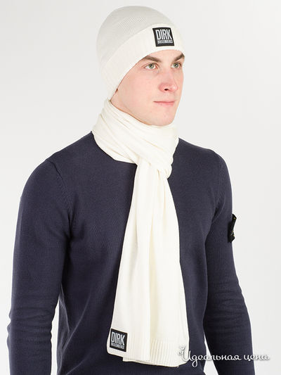 Комплект: шапка и шарф Dirk Bikkembergs, цвет белый
