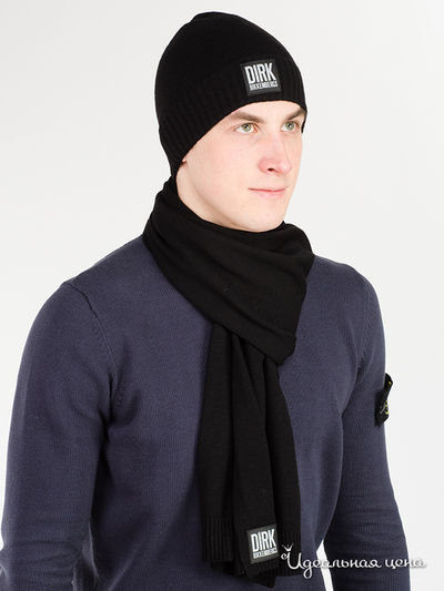 Комплект: шапка и шарф Dirk Bikkembergs, цвет черный