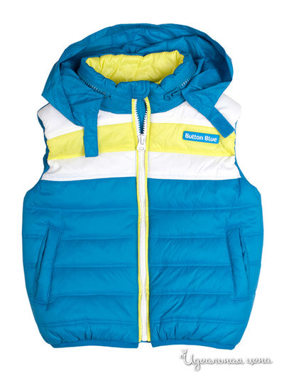 Жилет Button Blue, цвет бирюзовый