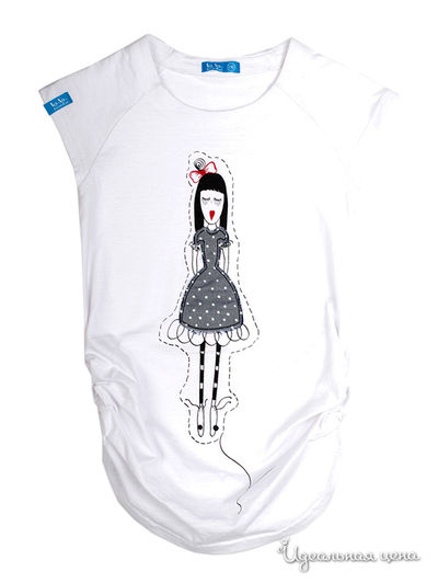 Туника Button Blue, цвет белый