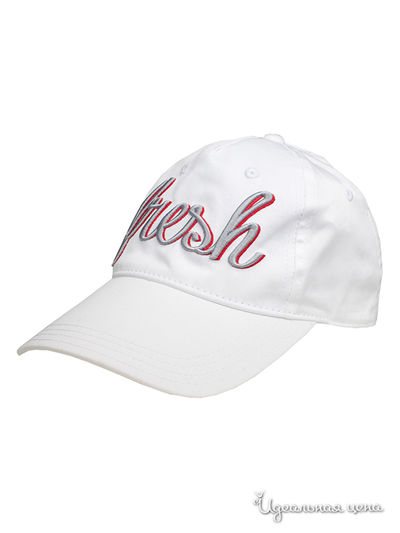 Бейсболка Button Blue, цвет белый