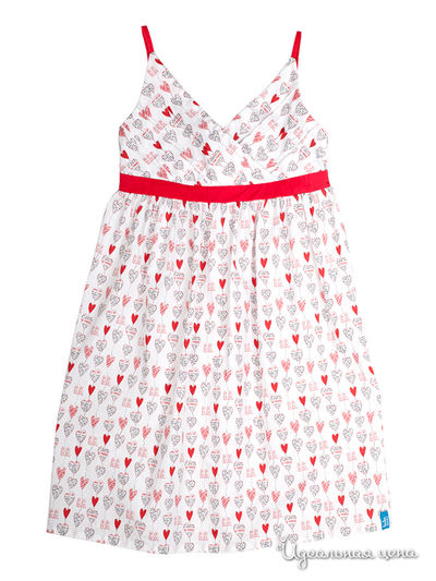 Сарафан Button Blue, цвет белый, красный