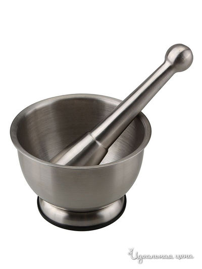 Ступка, набор 2 предмета 12х8 см Regent, цвет металл