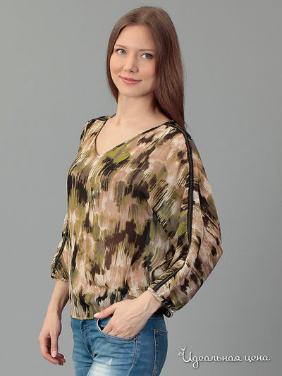 Блуза Tom Tailor, цвет бежевый, хаки