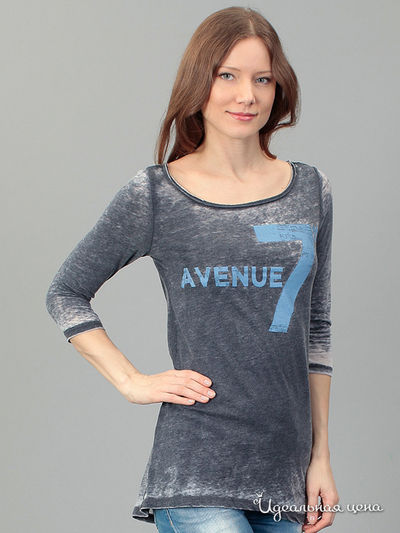 Лонгслив Tom Tailor, цвет серый, синий