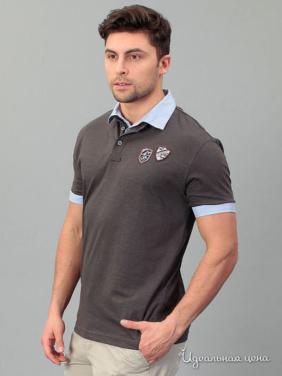 Поло Tom Tailor, цвет темно-серый