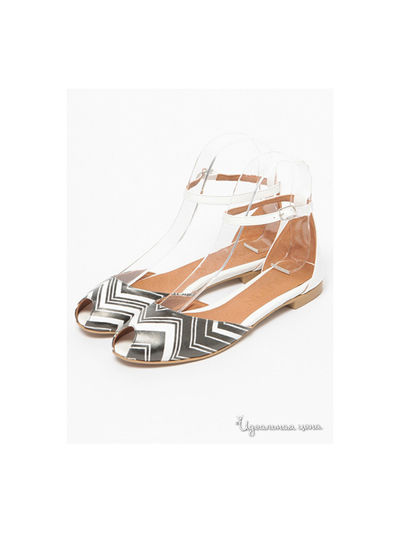 Сандалии Bouton, цвет черный, белый