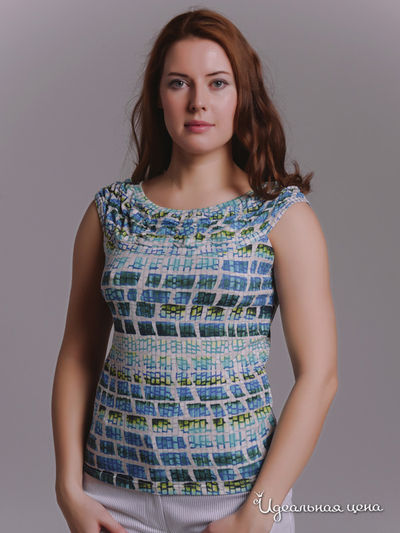 Блуза Essa, цвет голубой, белый