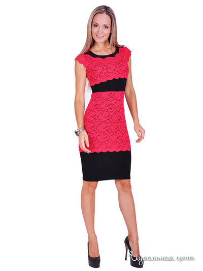 Платье Zean, цвет черный, красный