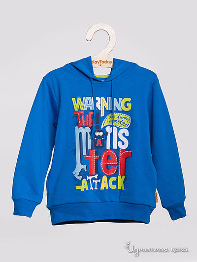Толстовка PlayToday, цвет голубой