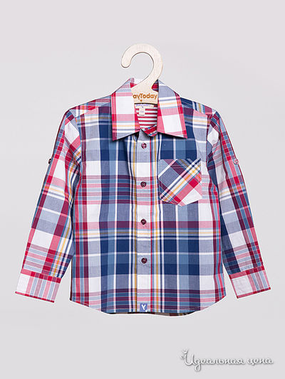 Сорочка PlayToday, цвет синий, красный, белый
