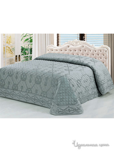 Покрывало стеганое, 220х240 см Softline, цвет зеленый