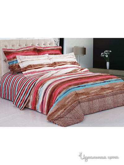 Комплект постельного белья 2-спальные Softline, цвет красный, коричневый