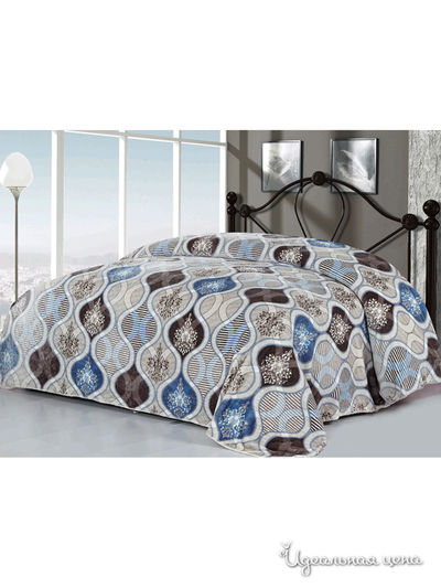 Плед, 200*220 см Softline, цвет коричневый, синий
