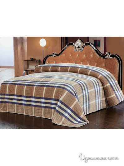 Плед, 200*220 см Softline, цвет коричневый, бежевый