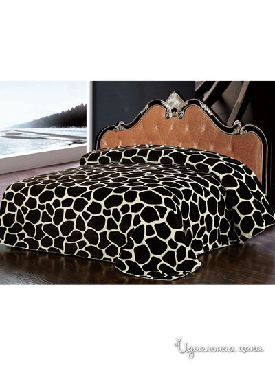 Плед, 200*220 см Softline, цвет черный, бежевый