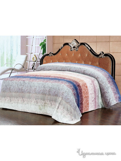 Плед, 200*220 см Softline, цвет бежевый, синий