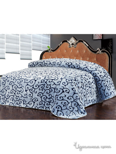 Плед, 200*220 см Softline, цвет голубой, синий