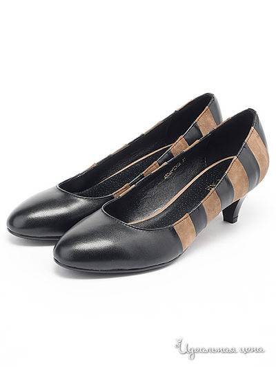 Туфли Shelly, цвет черный, коричневый