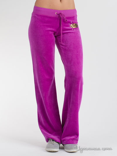 Брюки Juicy Couture, цвет сиреневый