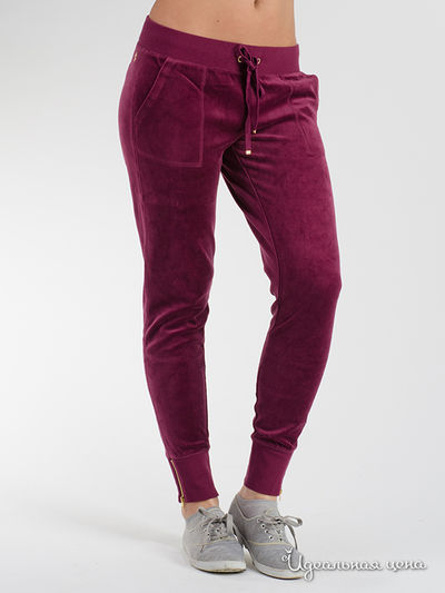 Брюки Juicy Couture, цвет бордовый